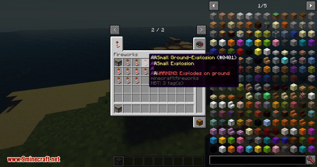Creative Fireworks mod for Minecraft 03