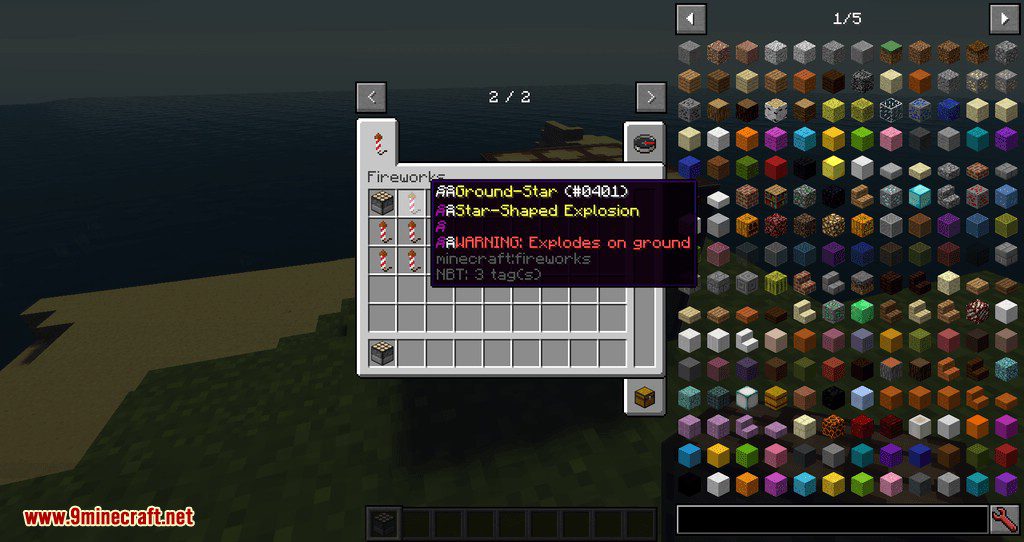 Creative Fireworks mod for Minecraft 04