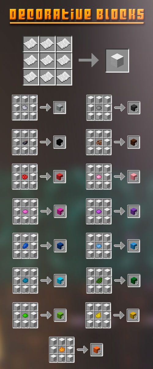 Extra Blocks Mod Crafting Recipes 2