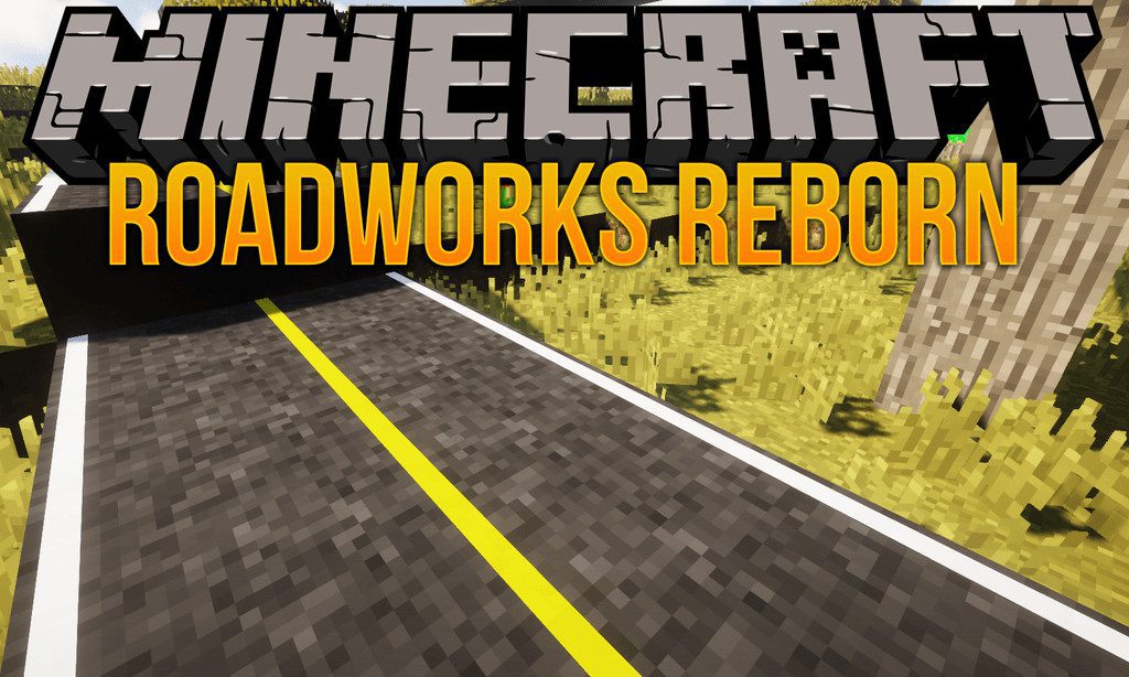 RoadWorks Reborn mod for minecraft logo