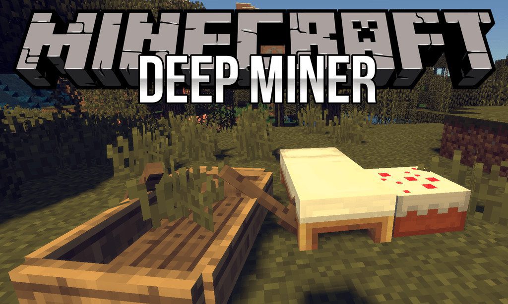 Deep Miner mod for minecraft logo