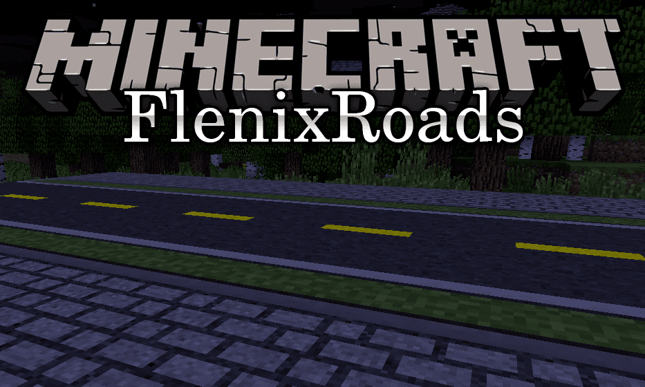 Flenix Roads mod for minecraft logo