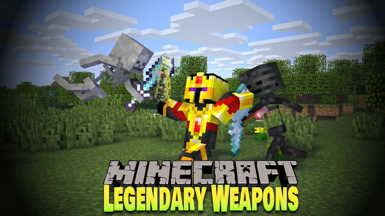 Minecraft GOD WEAPONS MOD  POWERFUL MINECRAFT SWORDS & ARMOR!! 