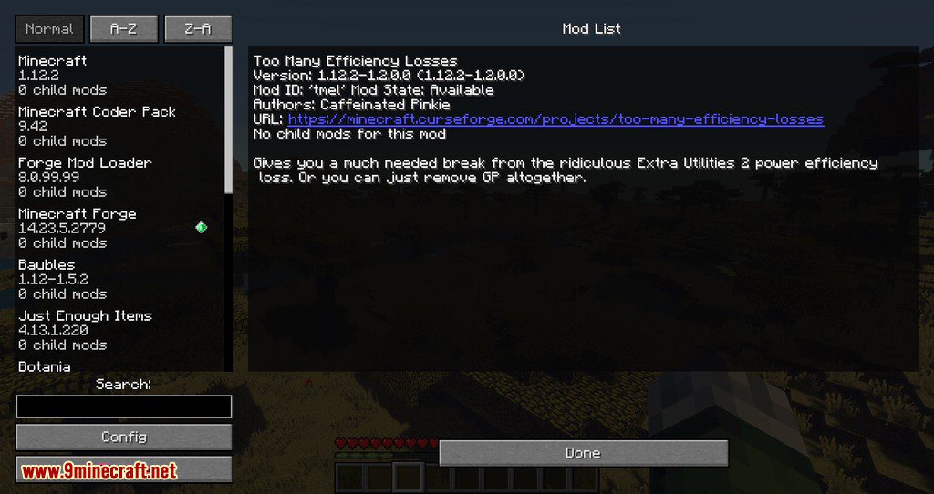 Too Many Efficiency Losses mod for minecraft 01