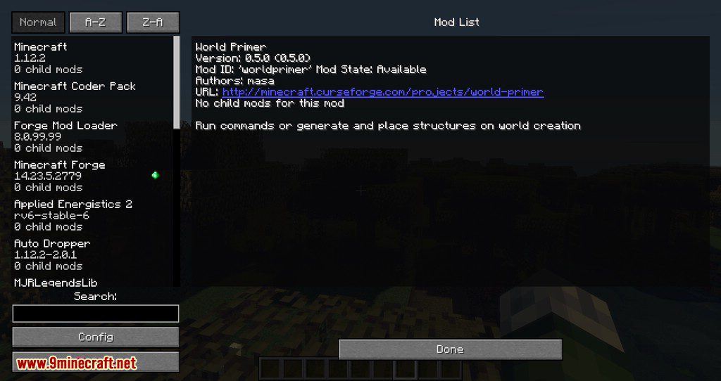 World Primer mod for minecraft 01