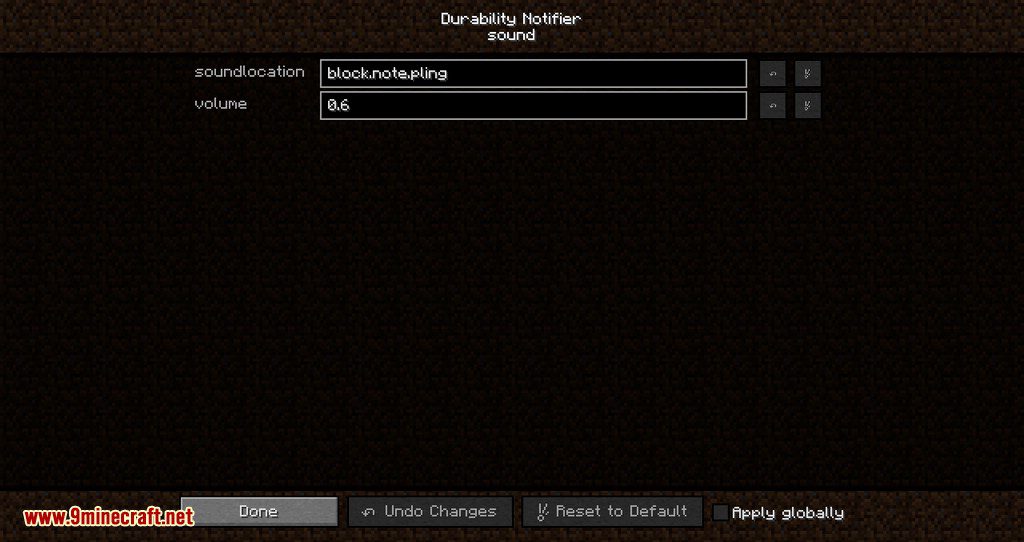 Durability Notifier mod for minecraft 07