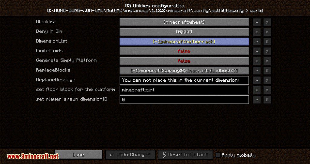 MS Utilities mod for minecraft 07