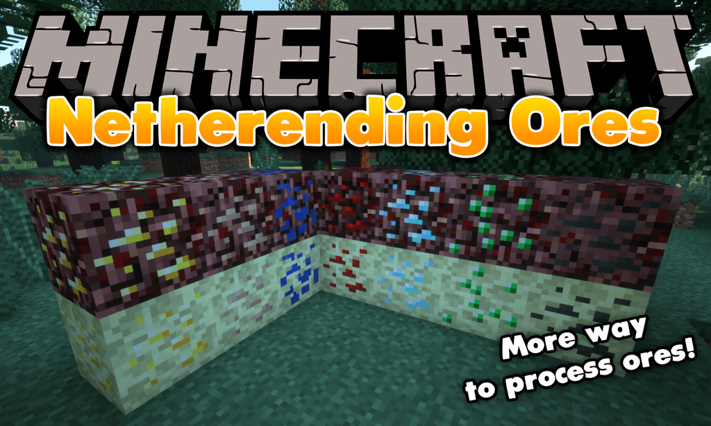 Netherending Ores mod for minecraft logo