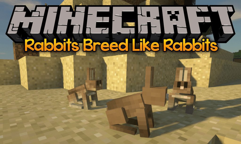 Rabbits Breed Like Rabbits mod for minecraft logo