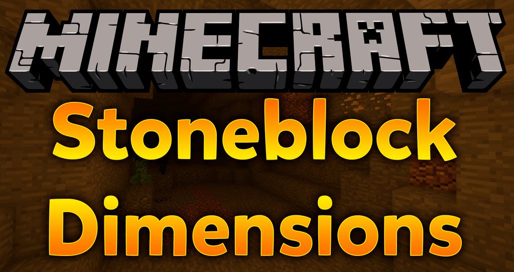 Stoneblock dimensions mod for minecraft logo