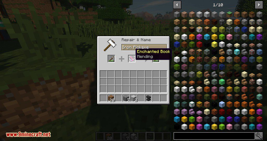 Unmending mod for minecraft 04