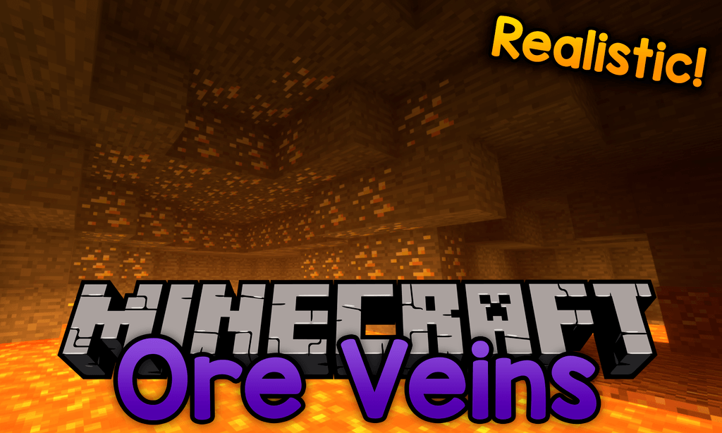 Realistic ore veins mod for minecraft logo