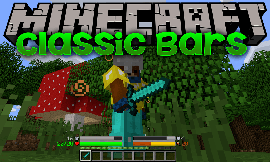 Classic Bars Mod 1 16 5 1 15 2 Changes The Status Icons To Status Bars 9minecraft Net