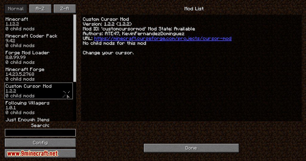 Custom Cursor Mod for minecraft 03