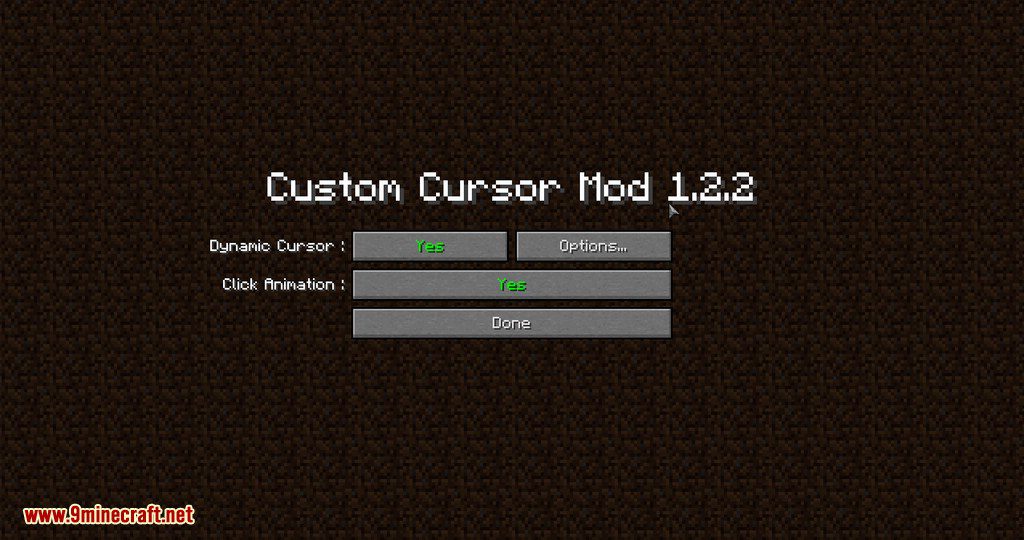 Custom Cursor Mod for minecraft 04