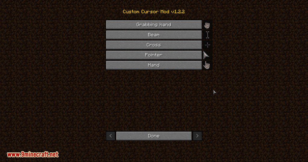 Custom Cursor Mod for minecraft 05