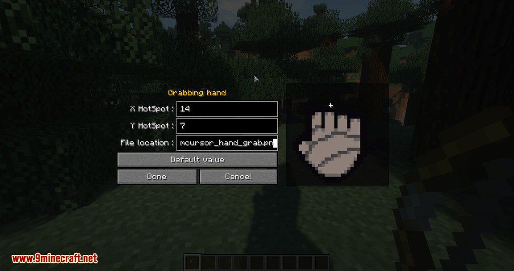 Custom Cursor Mod for minecraft 08