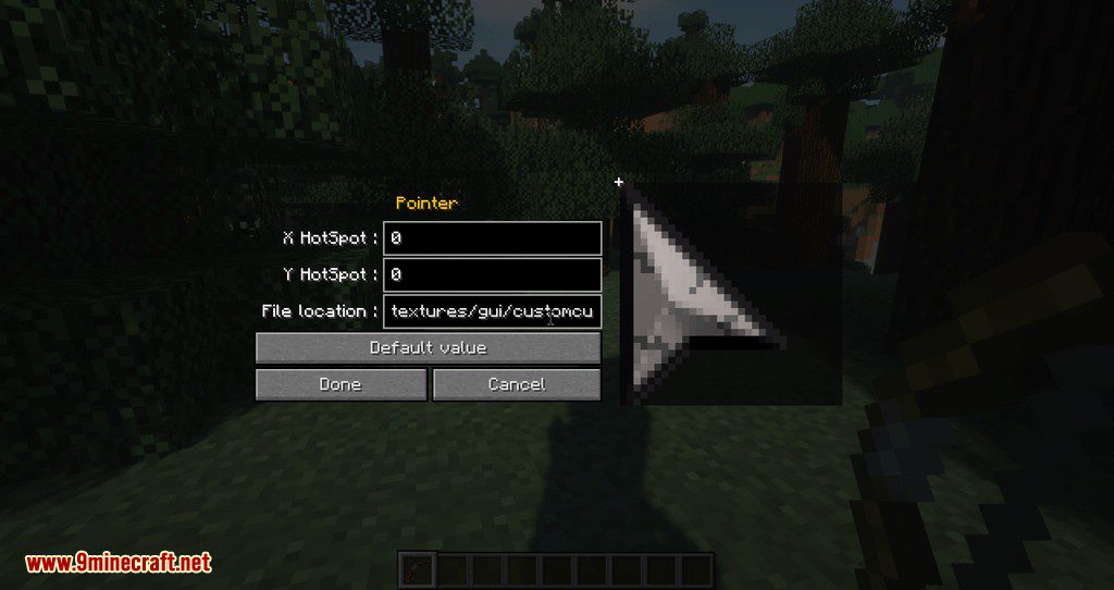 Custom Cursor Mod for minecraft 10