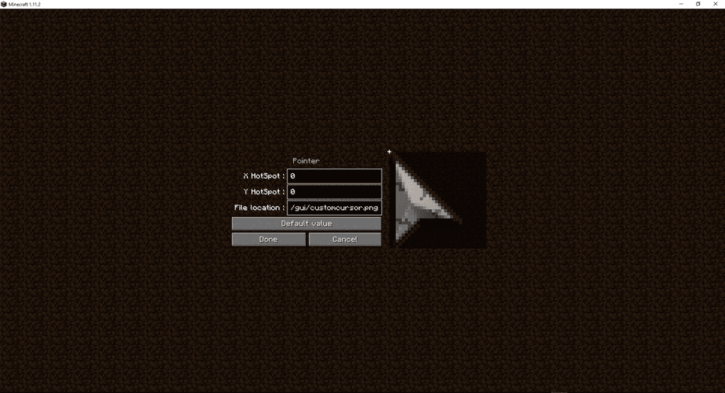 Custom Cursor Mod for minecraft 16