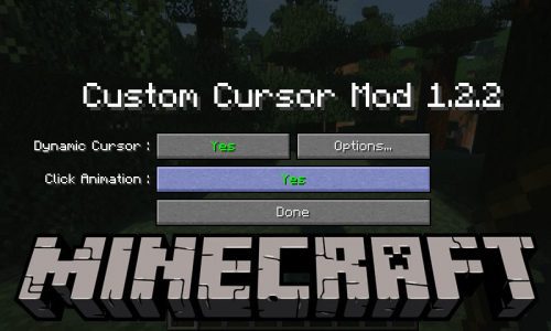 Custom Cursor Mod for minecraft logo