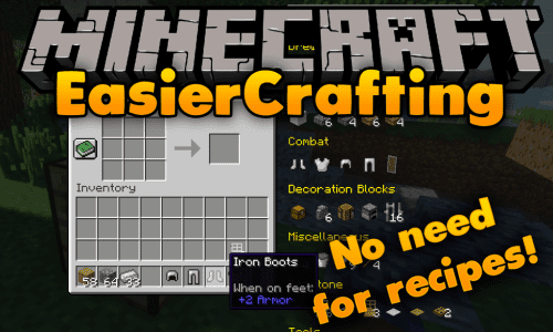 EasierCrafting mod for minecraft logo