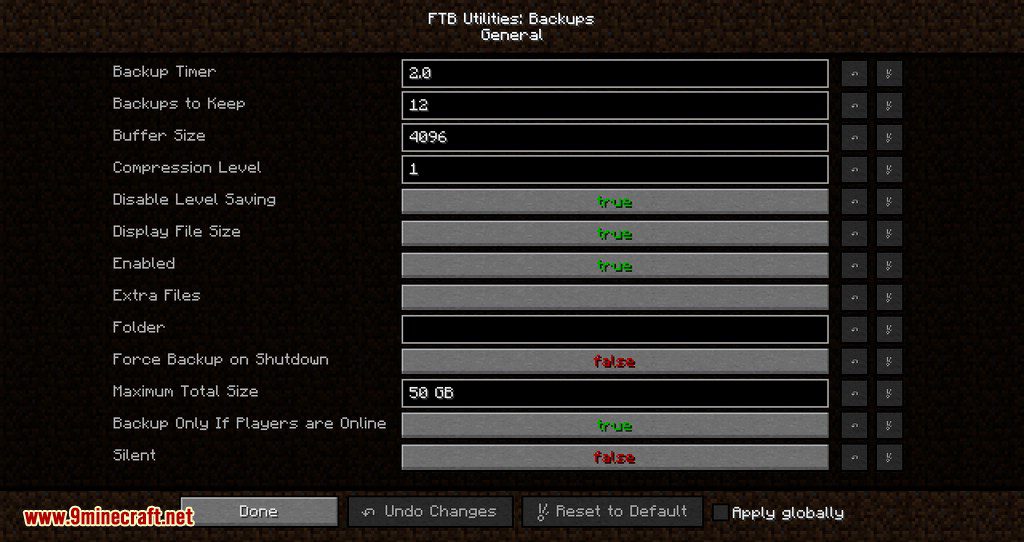 FTB Utilities Backups mod for minecraft 08