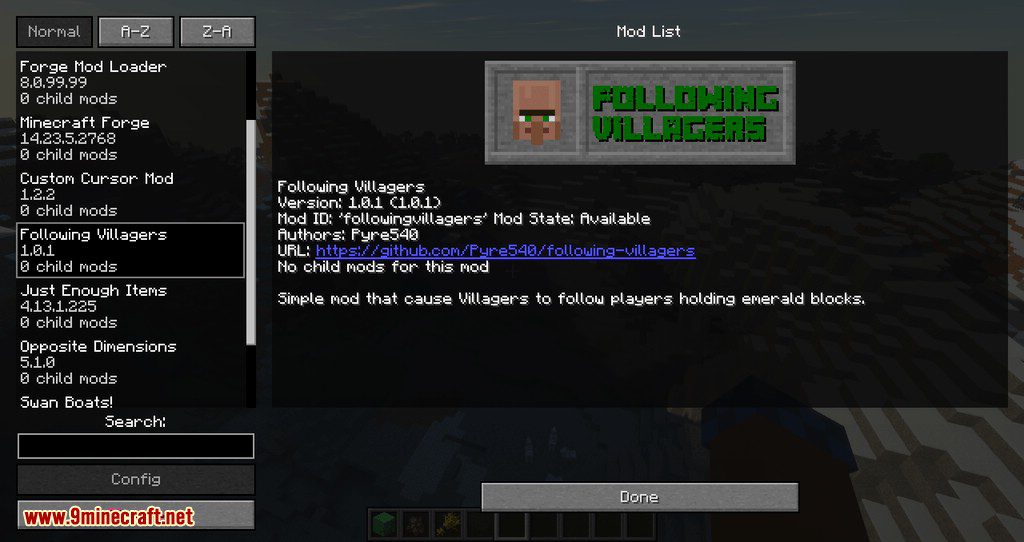 Following Villagers mod for minecraft 05