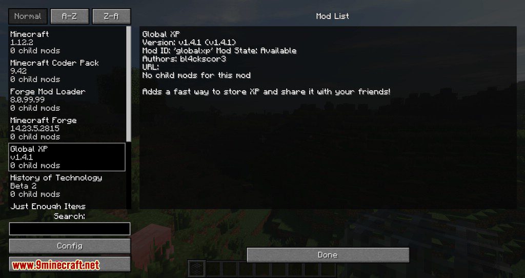 Global XP mod for minecraft 02