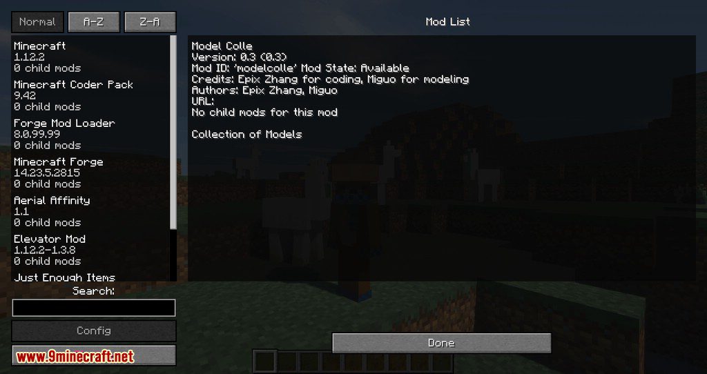 Model Colle mod for minecraft 09