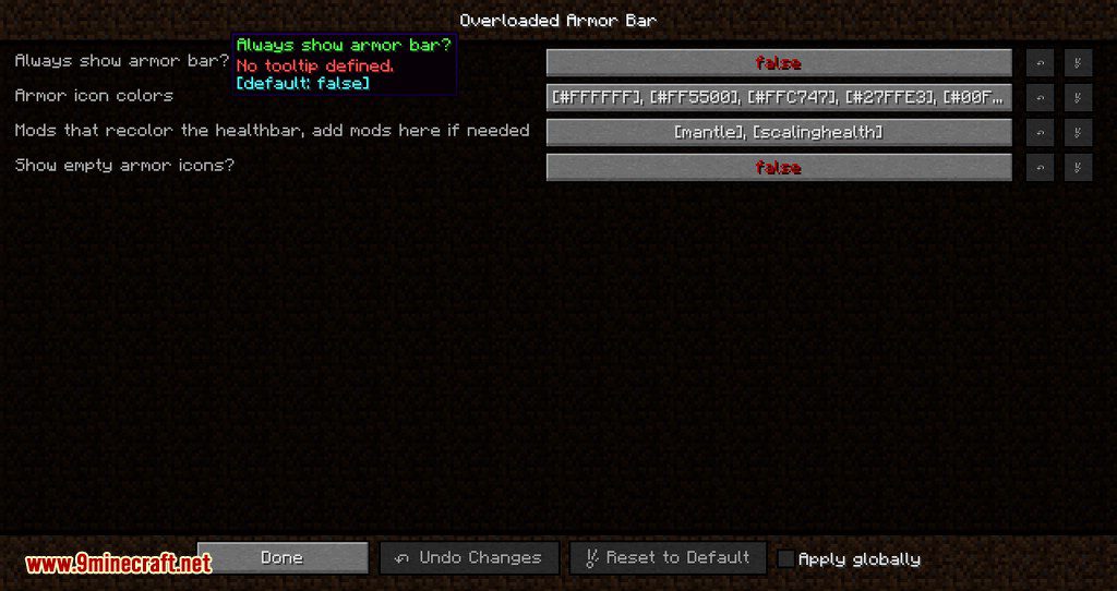 Overloaded Armor Bar mod for minecraft 03