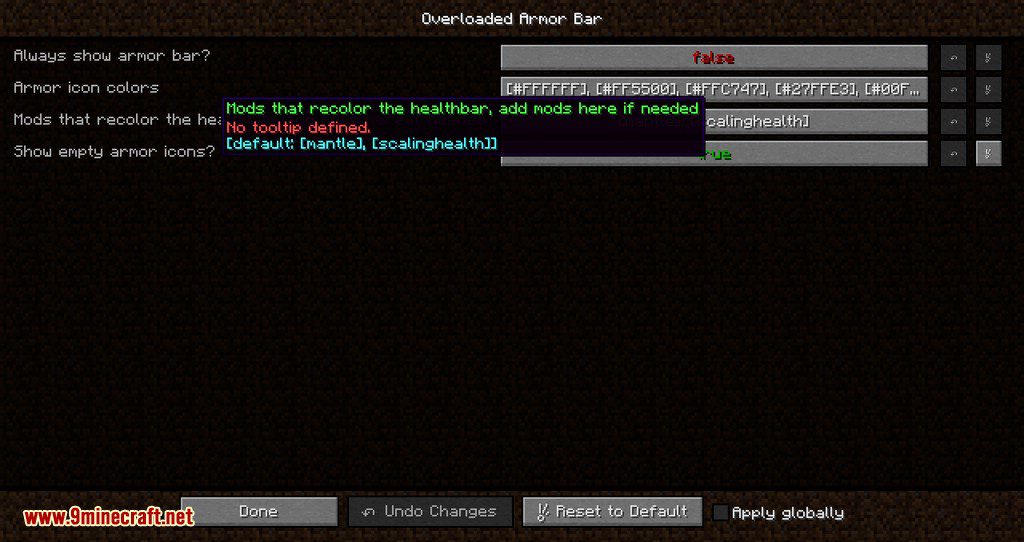 Overloaded Armor Bar mod for minecraft 09