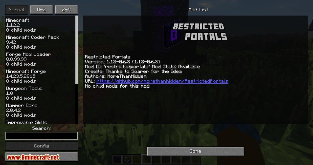 Restricted Portal mod for minecraft 04