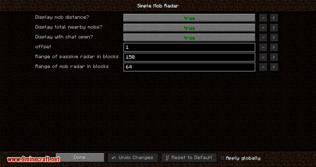 Simple Mob Radar mod for minecraft 02