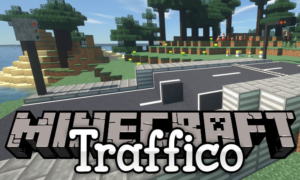 Traffico Mod 1.12.2 Wall, Cone, Speed Bumps...) -