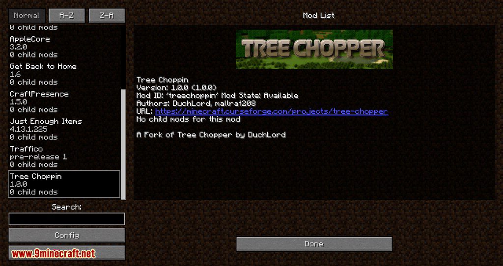 Tree Choppin mod for minecraft 01