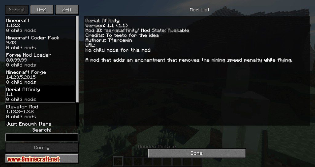 aerial affinity mod for minecraft 01