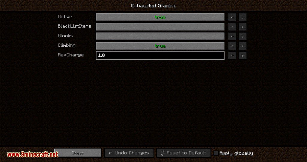 Exhausted Stamina mod for minecraft 09