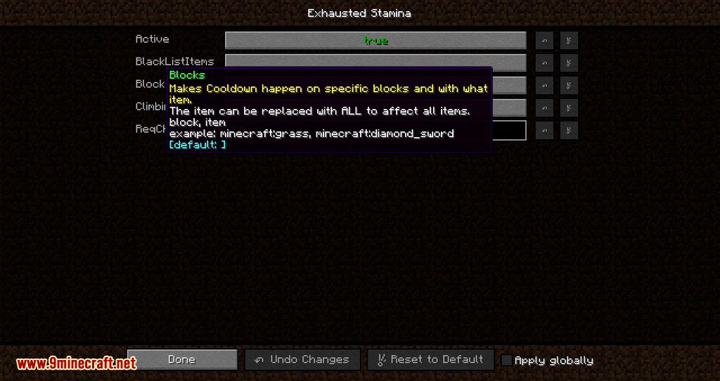 Exhausted Stamina mod for minecraft 10