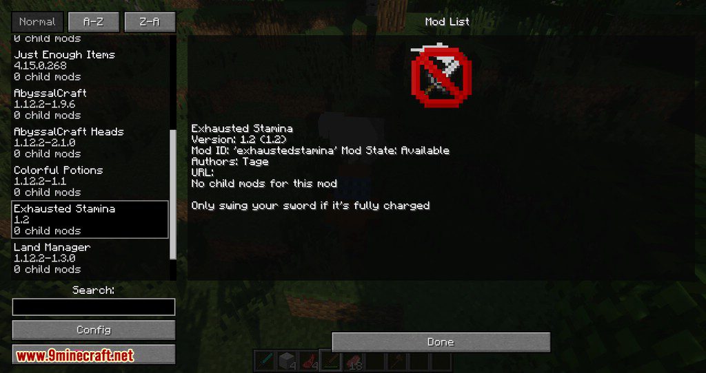 Exhausted Stamina mod for minecraft 11