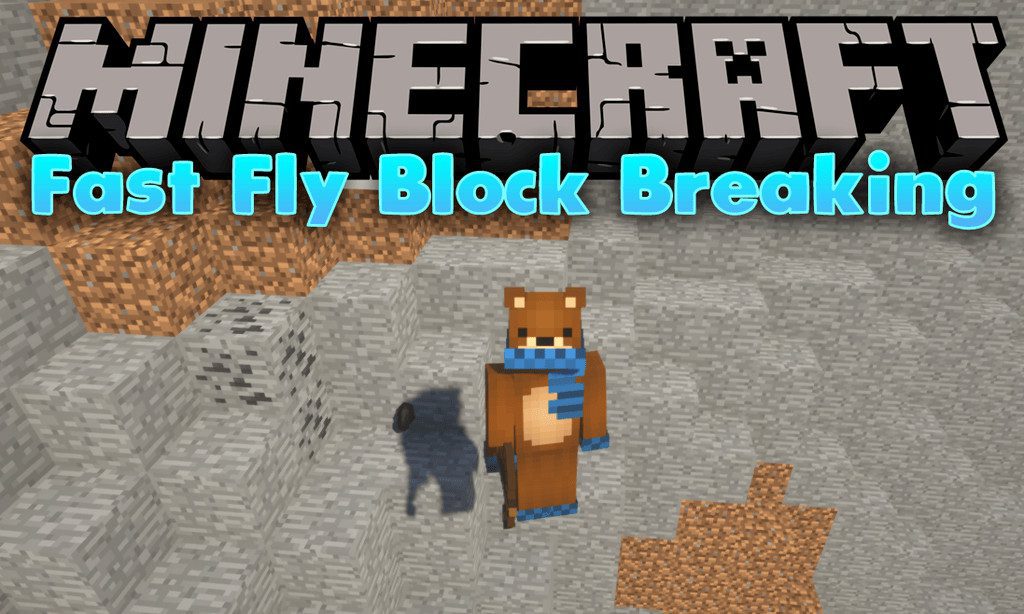Fast Fly Block Breaking mod for minecraft logo