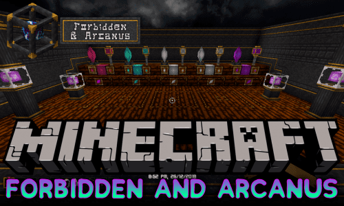 Forbidden and Arcanus mod for minecraft logo