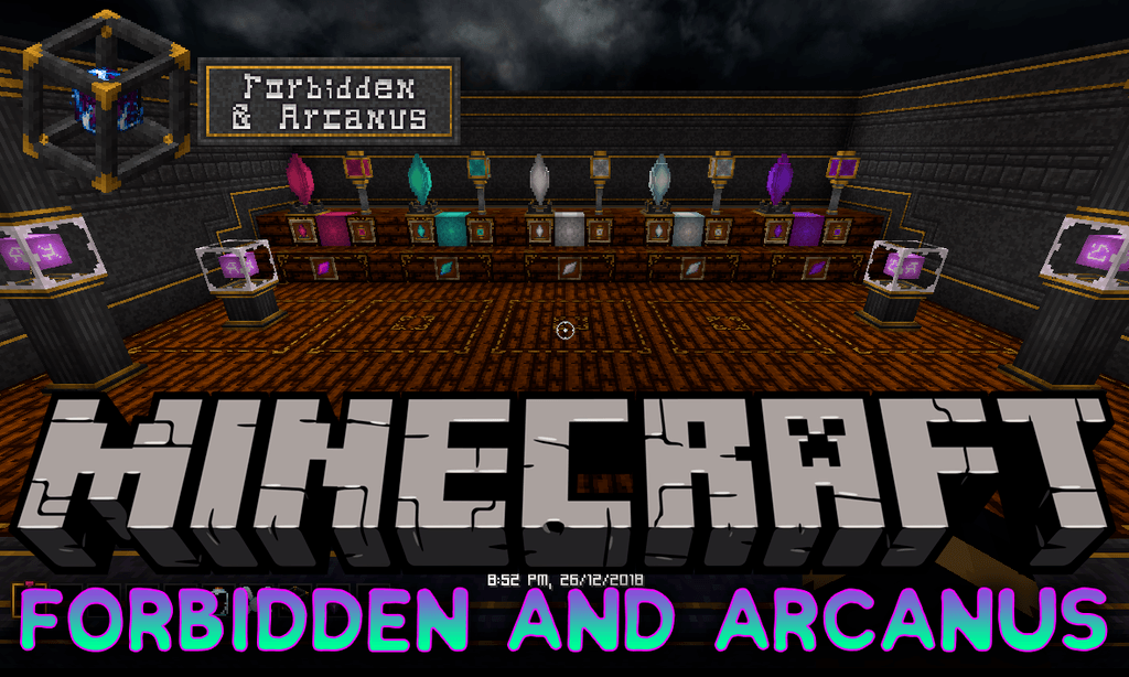 Forbidden and Arcanus mod for minecraft logo