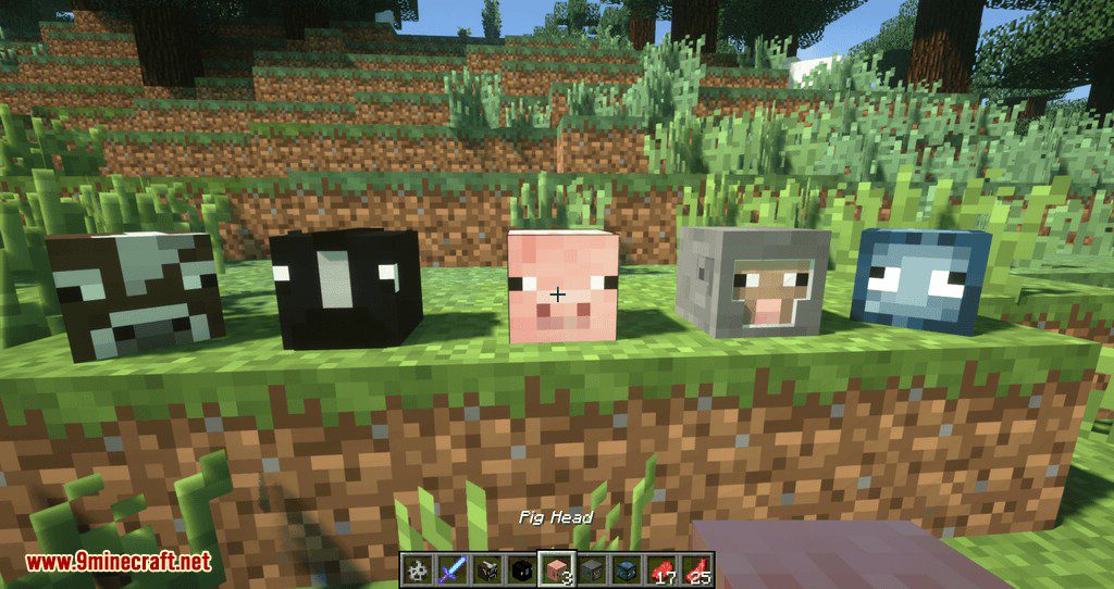 Just Mob Heads mod for minecraft 03