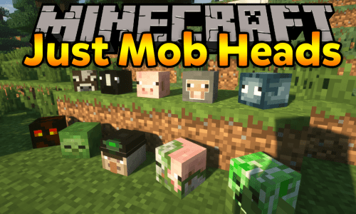 Just Mob Heads mod for minecraft logo
