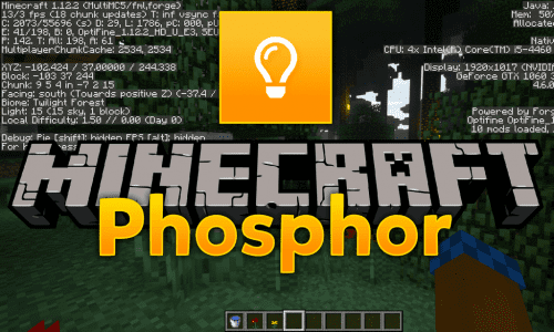Phosphor mod for minecraft logo