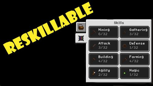 Reskillable mod for minecraft banner