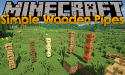 Simple Wooden Pipes mod for minecraft logo
