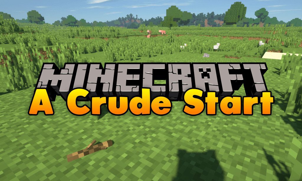 A Crude Start mod for minecraft logo