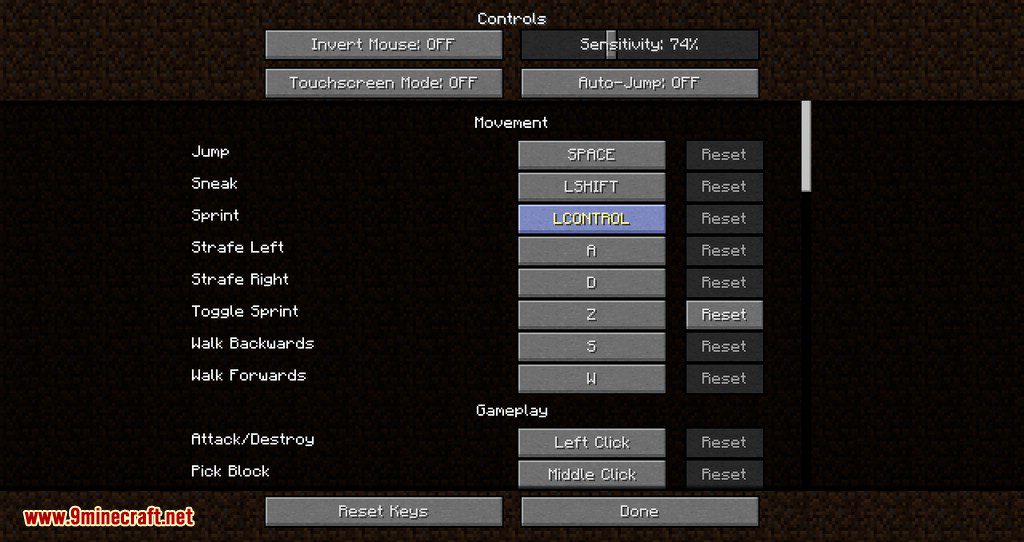 Auto Sprint Mod for minecraft 05