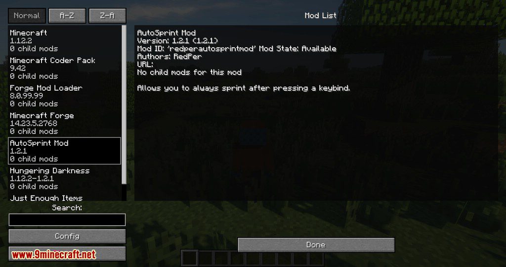 Auto Sprint Mod for minecraft 08